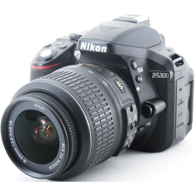 ニコン デジタル一眼 Nikon D5300 レンズキット ブラック 中古 Wi-Fi 