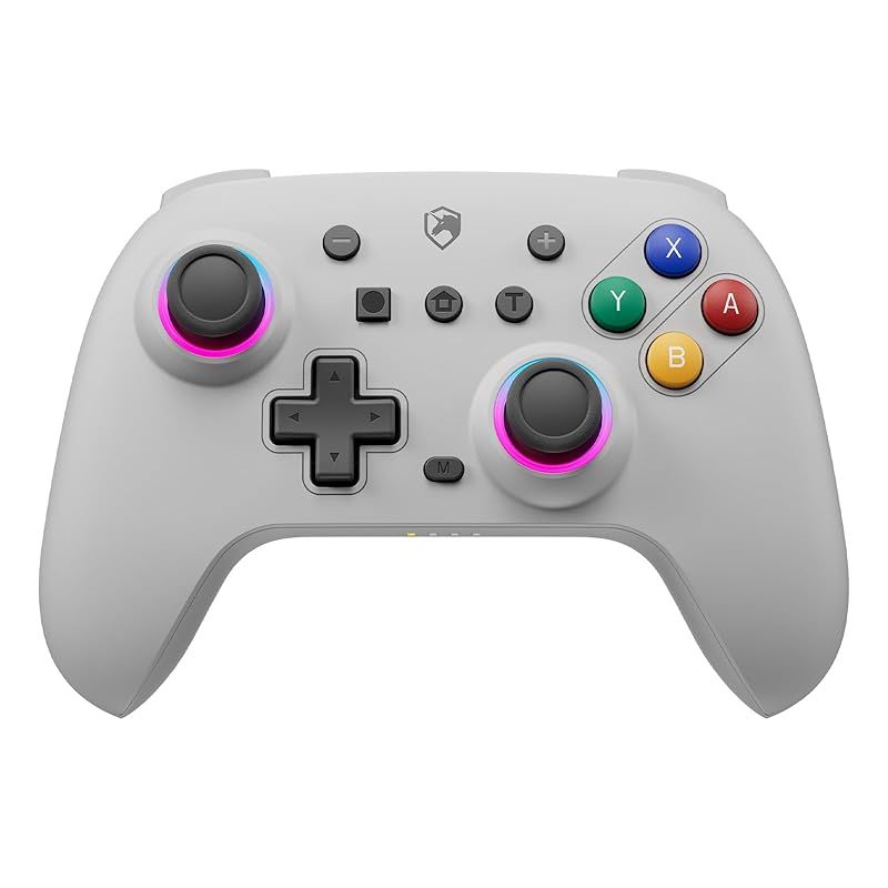 Switch コントローラー ワイヤレス ホール効果スティック RGBライト 背面ボタン付き スイッチ コントローラー TURBO連射 4段階振動調整 6軸ジャイロセンサー 800mAhバッテリー Switch/PC/Android/IOSに対