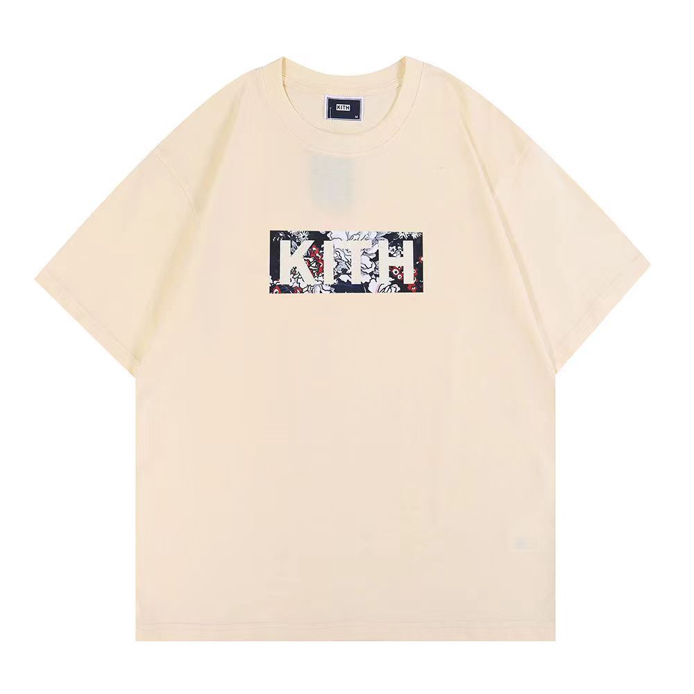 kith floral classic box logo teeフローラル クラシック ボックス ロゴ Tシャツ 花柄ボックスプリント 半袖Tシャツ m