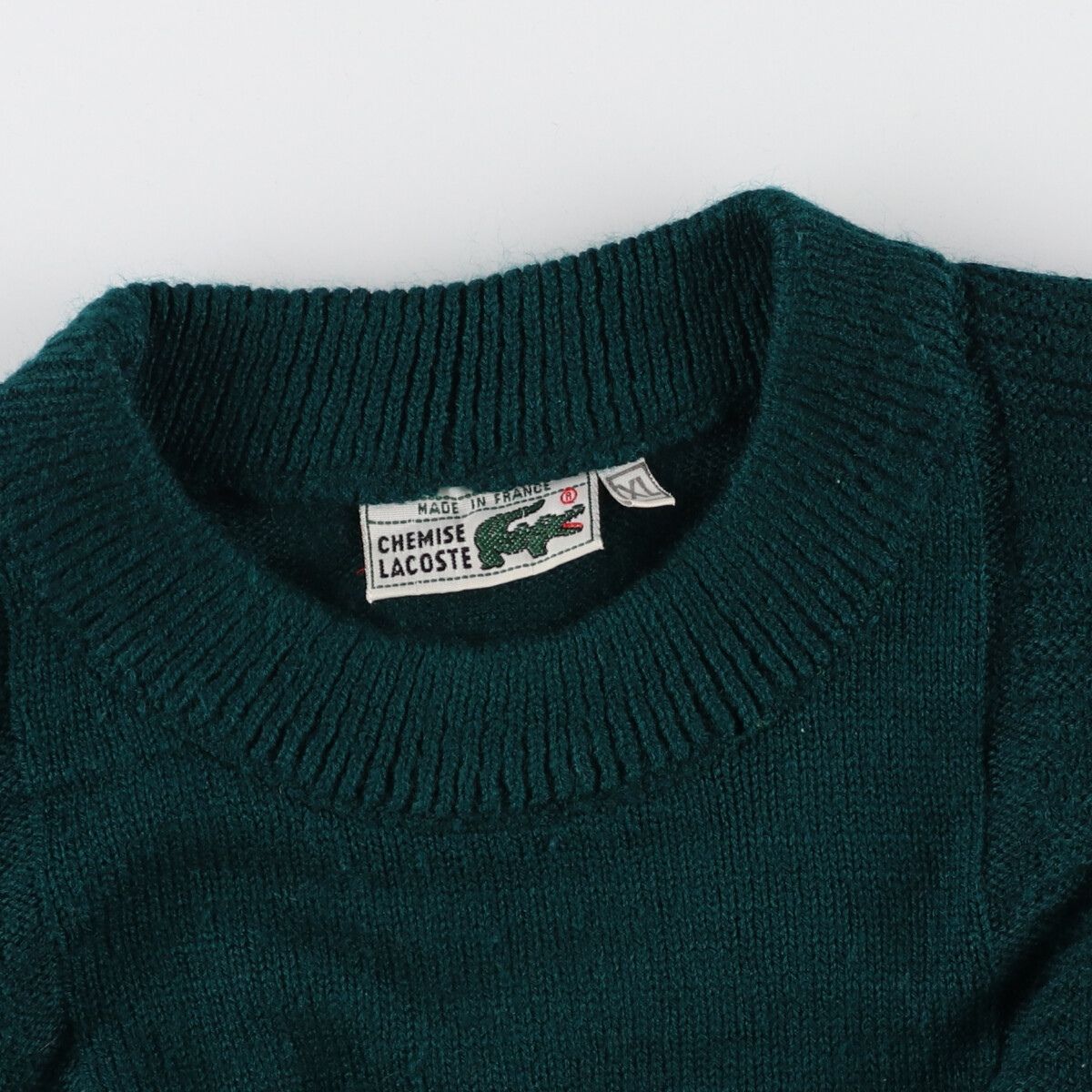 ラコステLacoste 70年代 ニット Made in France スペイン製 70年代〜80年代 LACOSTE ラコステ アクリルニットセーター