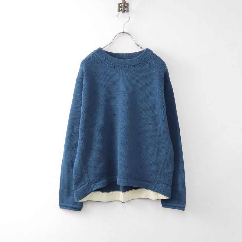 パラスパレス Pal'las Palace 畦編みコットンニットプルオーバー F