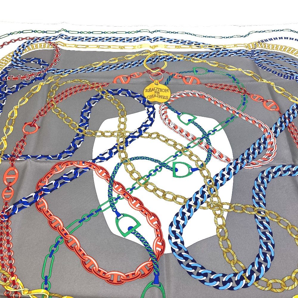 エルメス レアクション・アン・シェーヌ カレ90 スカーフ - メルカリ