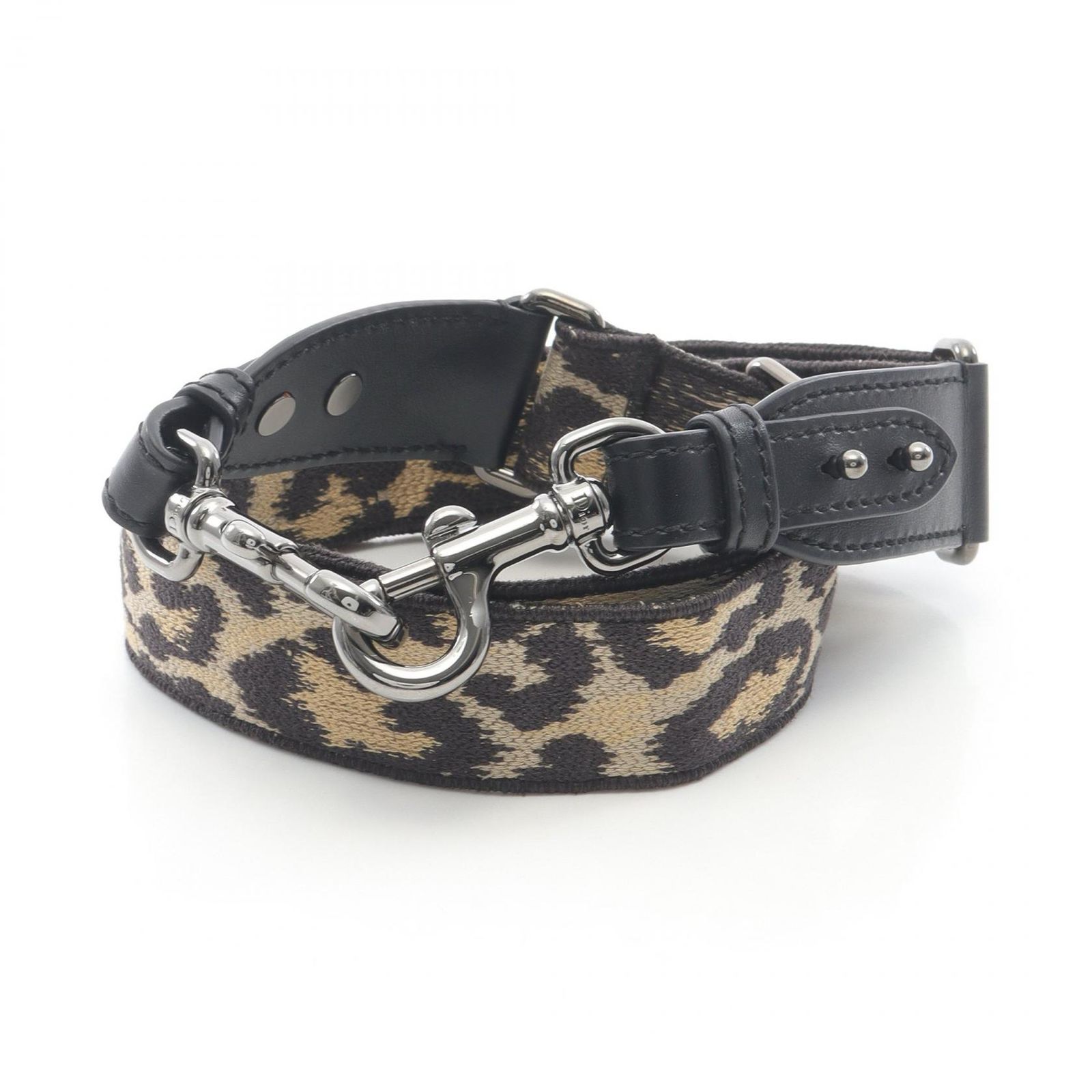 ディオール Dior ショルダーストラップ エンブロイダリー S8553BRHMM918 レオパード柄 キャンバス レザー ショルダーストラップ レディース