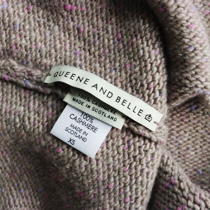 クイーンアンドベル QUEENE and BELLE カシミヤ100％ カラーネップ  