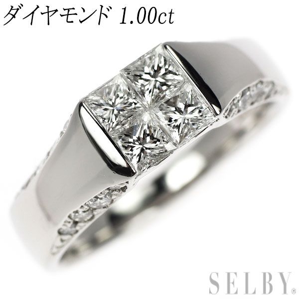 Pt900 ダイヤモンド リング 1.00ct ミステリーセッティング - メルカリ 