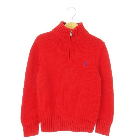 POLO by RALPH LAUREN ロゴ刺繍 長袖 ニット セーター LL オールドラルフローレン リブ コットンニットセーター
