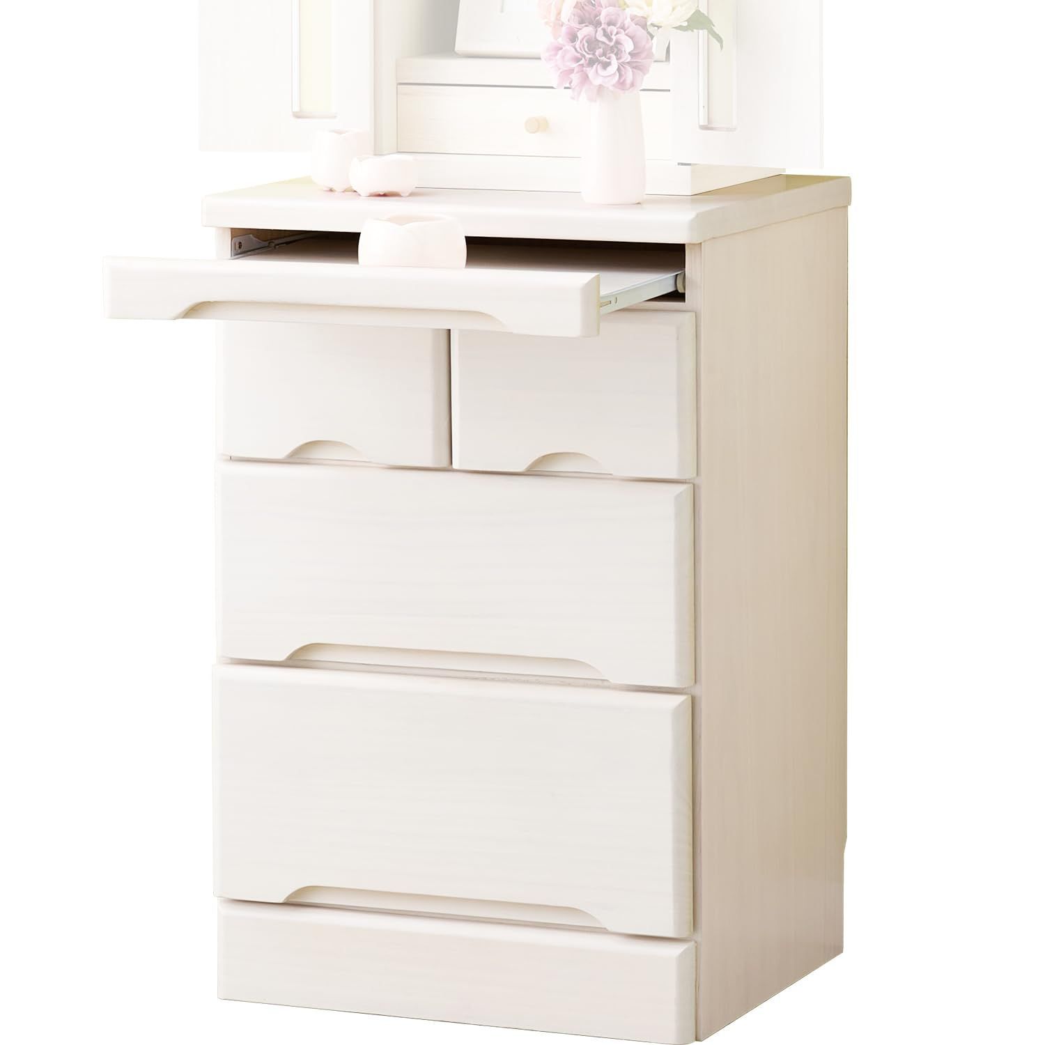 仏具 収納 モダン チェスト 完成品 天然木 台 幅46 奥行39 仏壇 高さ70 ホワイト 萩原 MCH-6073WS