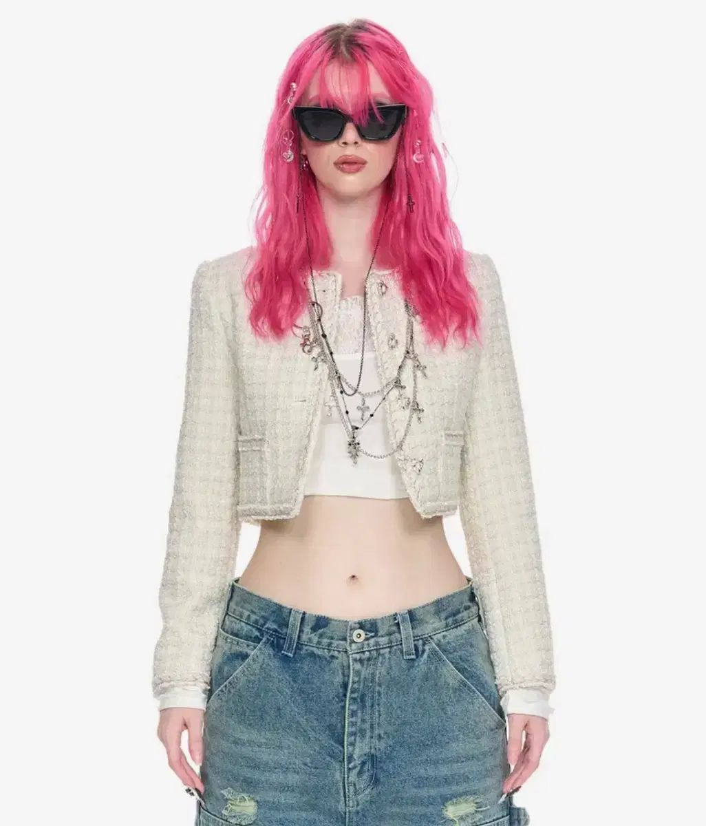 スキーイズムインデューシング ツイードジャケット IVORY