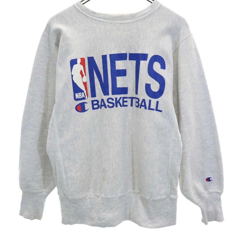 チャンピオン 90s USA製 刺繍タグ NBA NBA ネッツ 長袖 リバース  