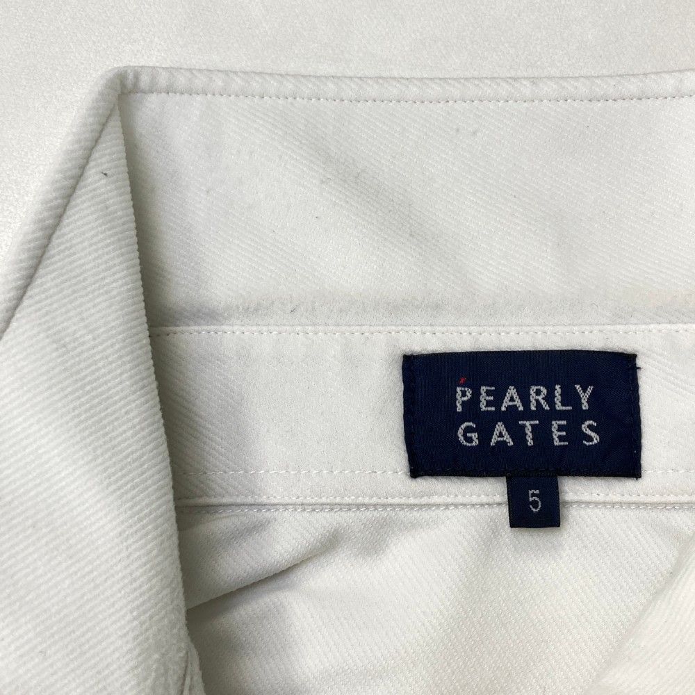 サイズ：5 PEARLY GATES パーリーゲイツ  半袖ポロシャツ  ホワイト系 [240101422936] ゴルフウェア メンズ ストスト PEARLY GATES パーリーゲイツ 半袖ポロシャツ ホワイト系 5