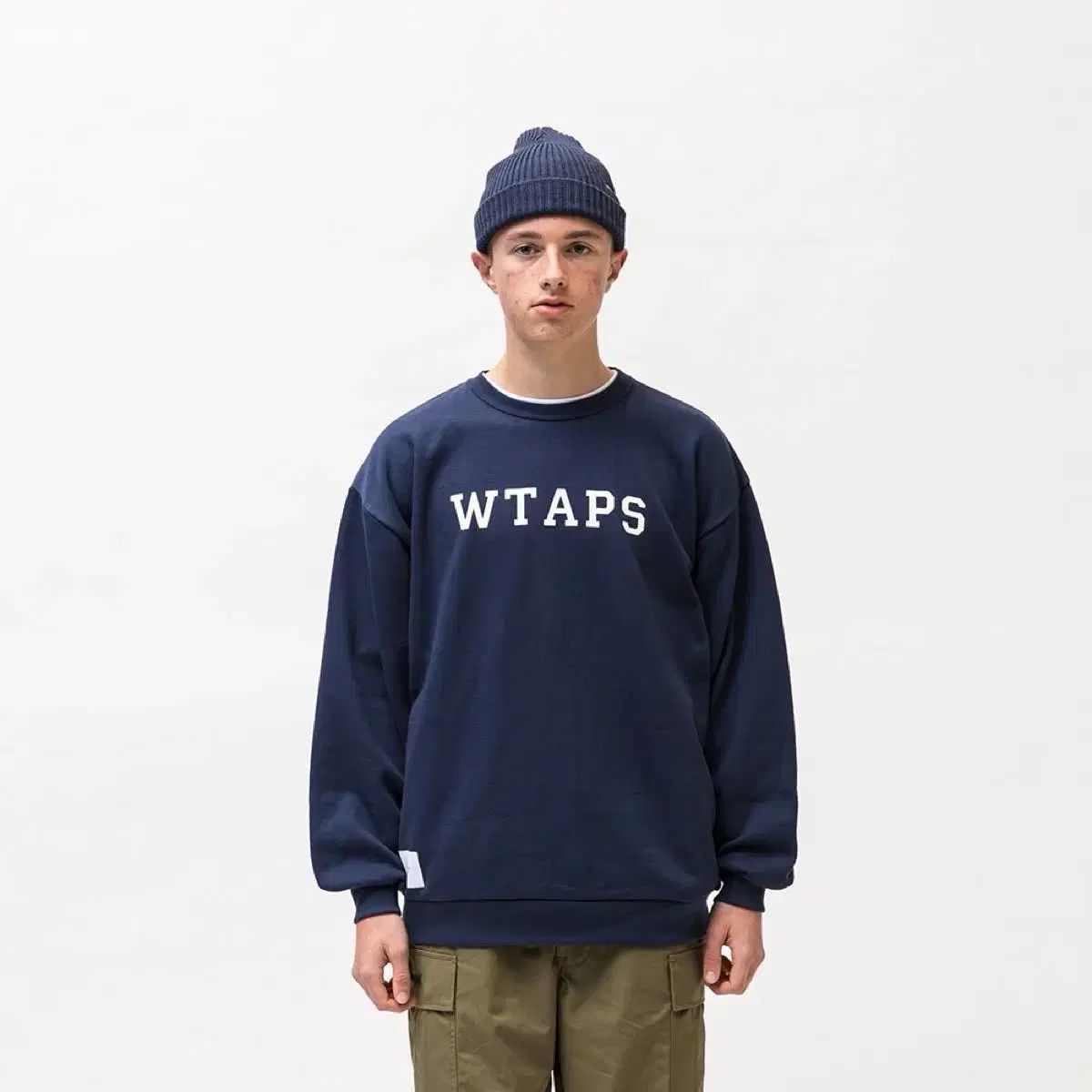 WTAPS ダブルタップス 22SS アカデミー セーター ネイビー 03