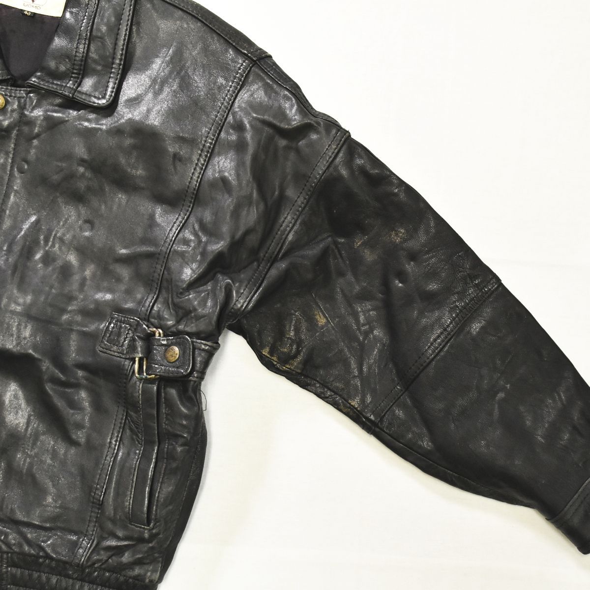 90sヴィンテージ ヴァレンティノ VALENTINO UOMO 本革 短丈