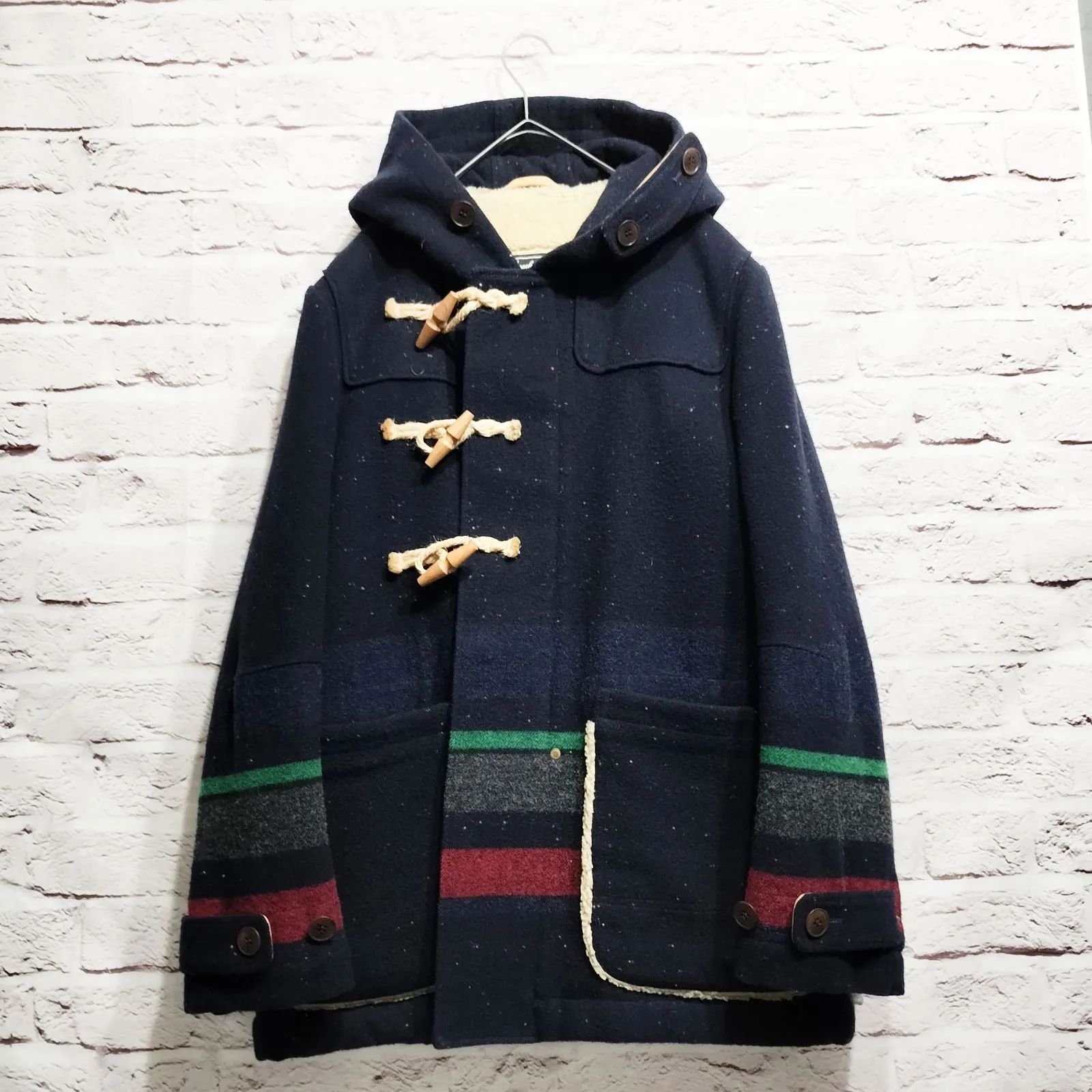 日本製】Anachronorm ボーダー ドット柄 ダッフルコート - メルカリ
