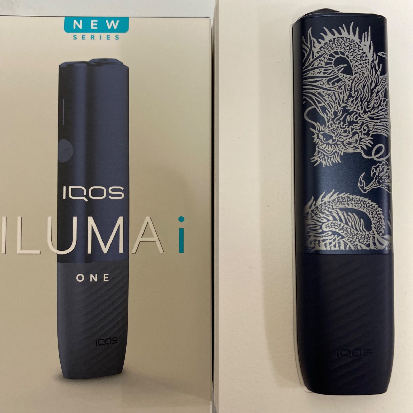１iQOS ILUMA ｉone 黒　レーザー加工　アイコス イルマ ｉワン　龍 IQOS - iQOS ILUMA ONE イルマワン レーザー加工 祈り手