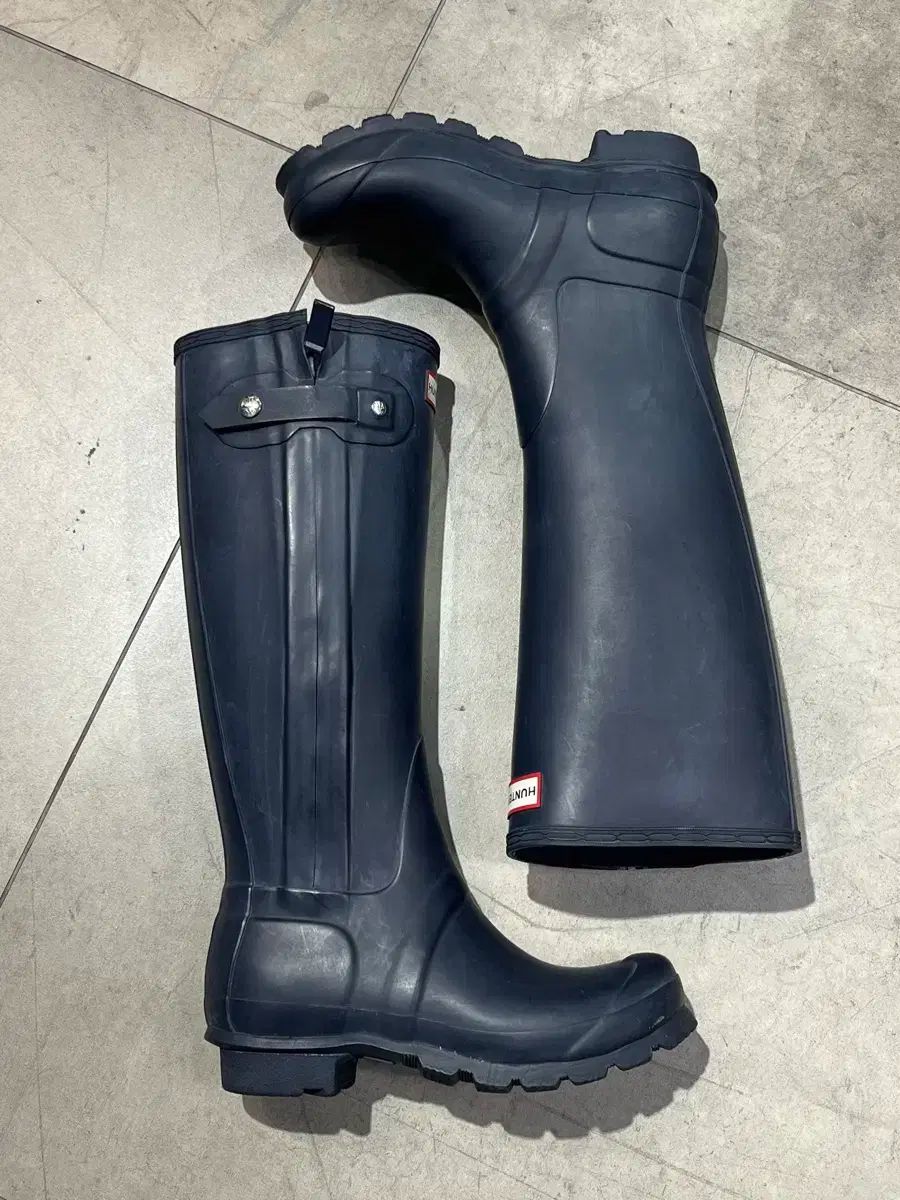 HUNTER ハンター ネイビー ロング レインブーツ 靴 240