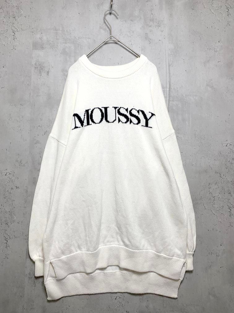 MOUSSY マウジー 029EAA70-5060 ロゴ ニット セーター sizeF/白 ◇□レディース - メルカリ