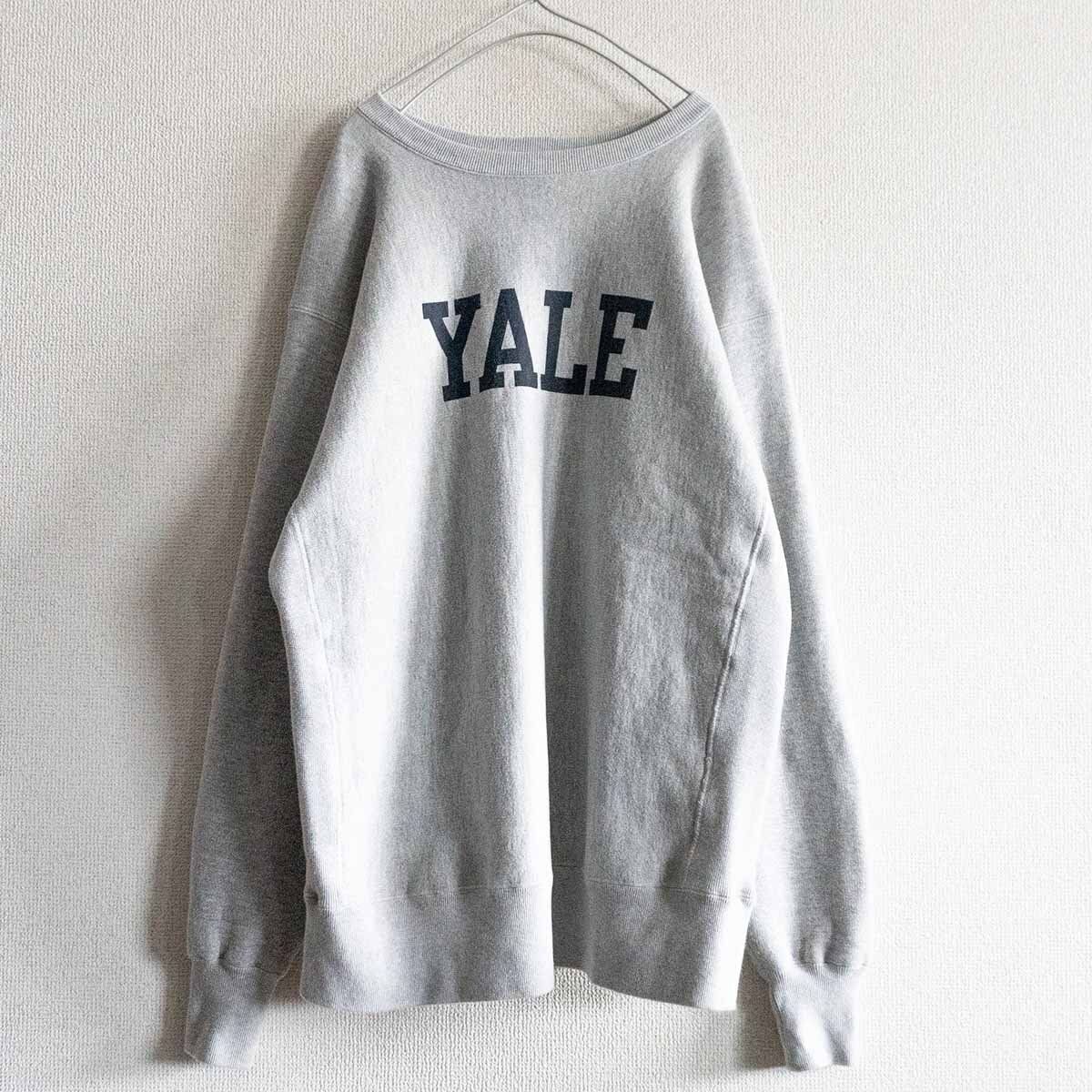 希少】CHAMPION【70s 復刻 REVERSE WEAVE スウェット YALE 】XL 青単色 