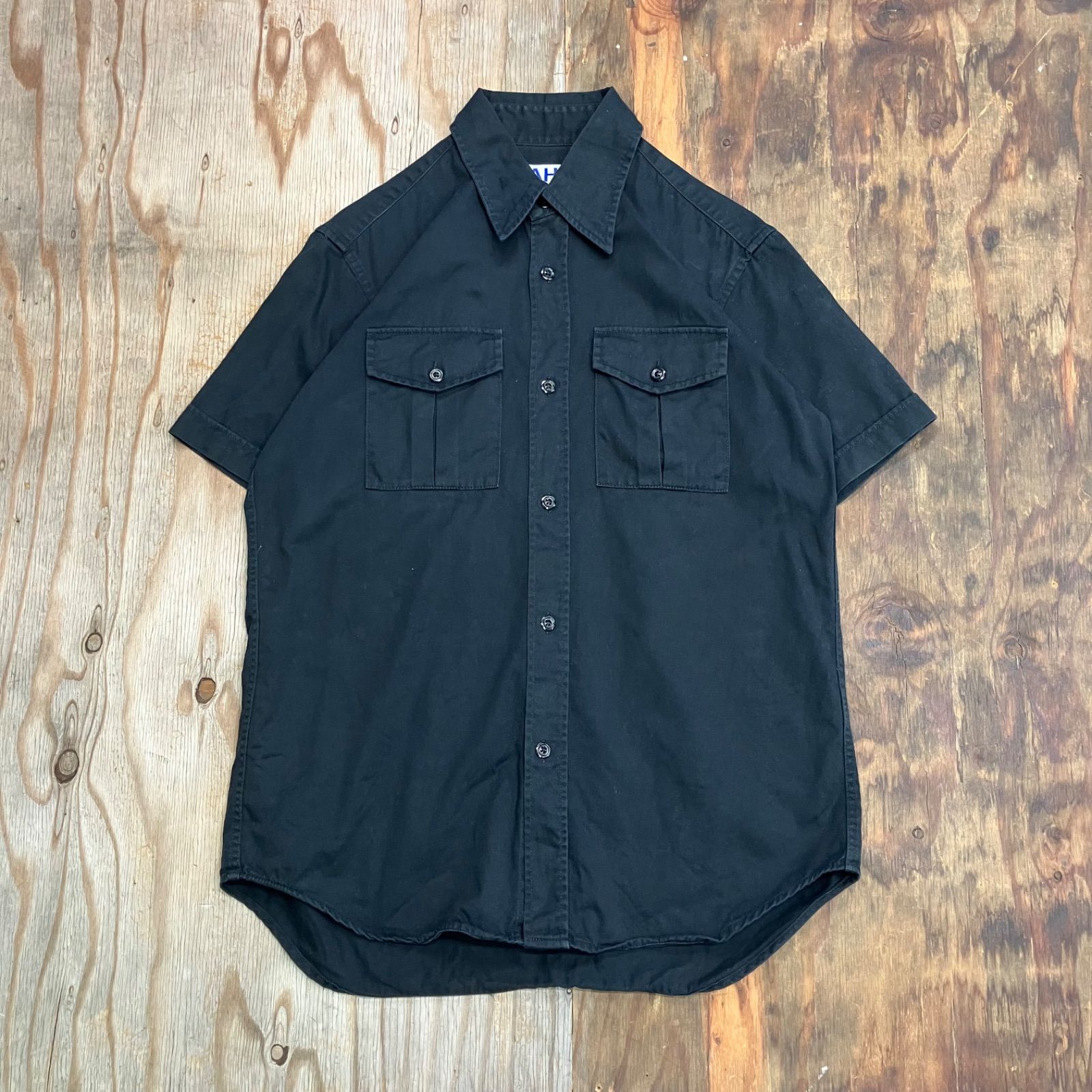 ABAHOUSE アバハウス コットン ワーク シャツ ブラック 日本製 VINTAGE 