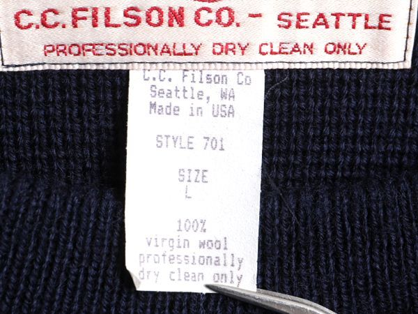 90s 00s USA製 フィルソン ガイド セーター L メリノウール 厚手