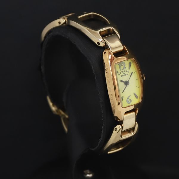 QZ CABANE DE ZUCCA 1N01-0LA0 黄色文字盤 レディース腕時計 2000000