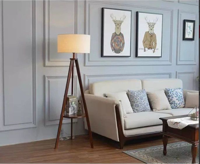 3 3 スタンドライト 胡桃色 3本足 フロアスタンド リビング用 寝室フロアライト フロアランプ インテリア 照明 シンプル