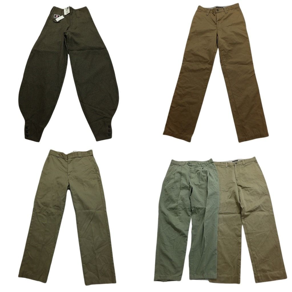 古着卸 まとめ売り パンツ 5枚セット メンズ 28 |30 |32 ２タック チノ デッドストック 古着 NB9861