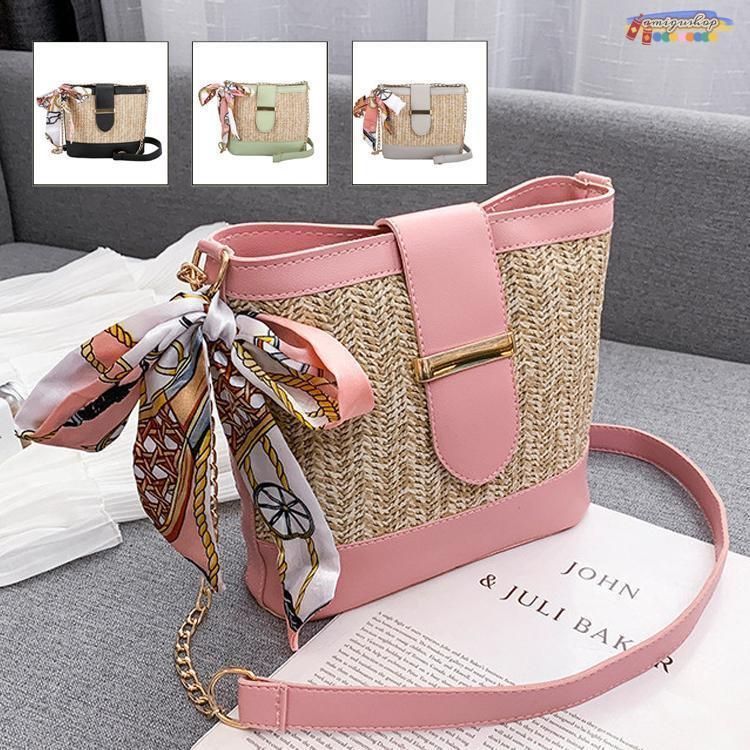 かごバッグ レディース トートバッグ 麦わらバッグ ピクニック 海