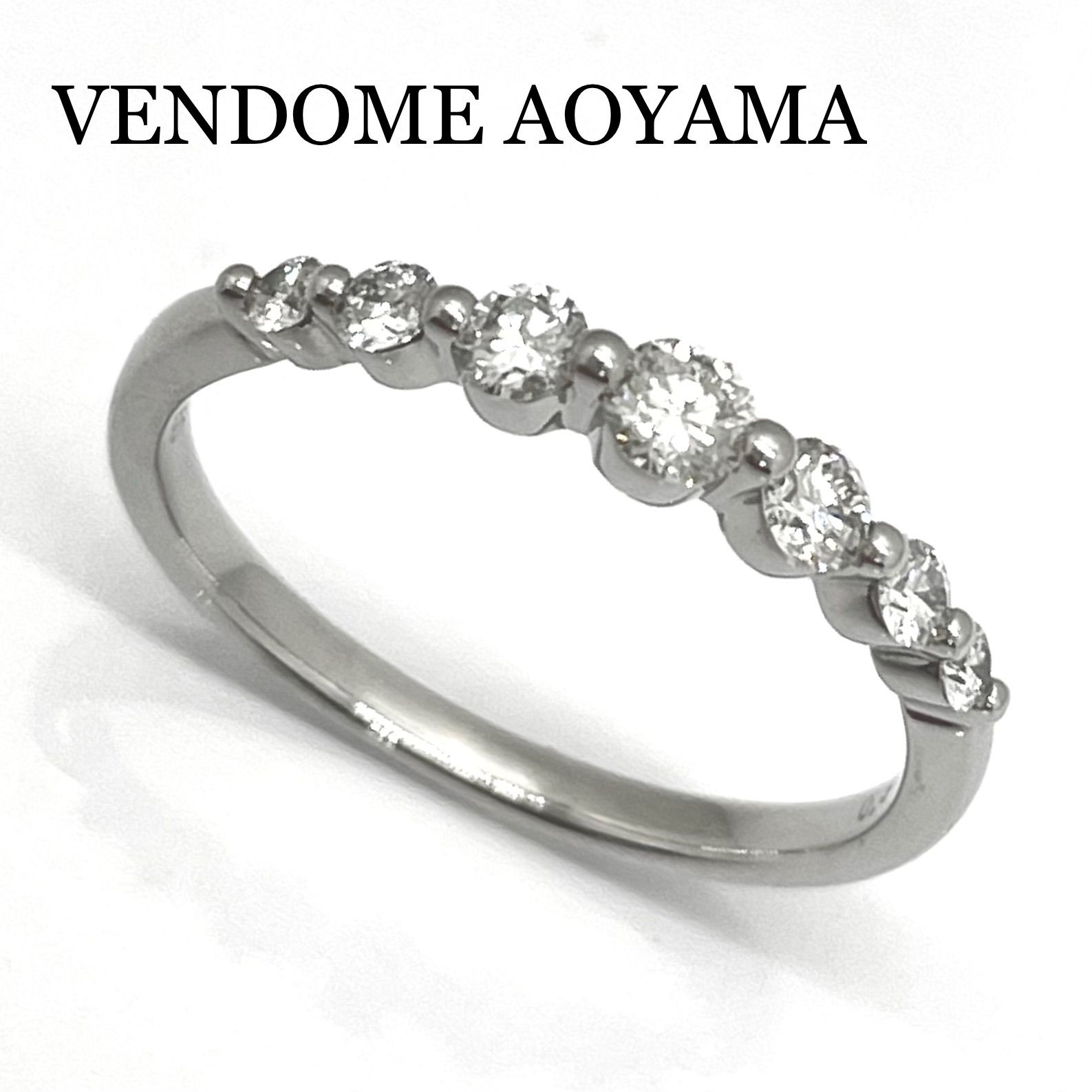 20/美品 ヴァンドーム青山 Pt950 ダイヤ0.118ct リング 指輪 ヴァンドーム青山 ダイヤモンド リュバン リング Pt950 0.20ct