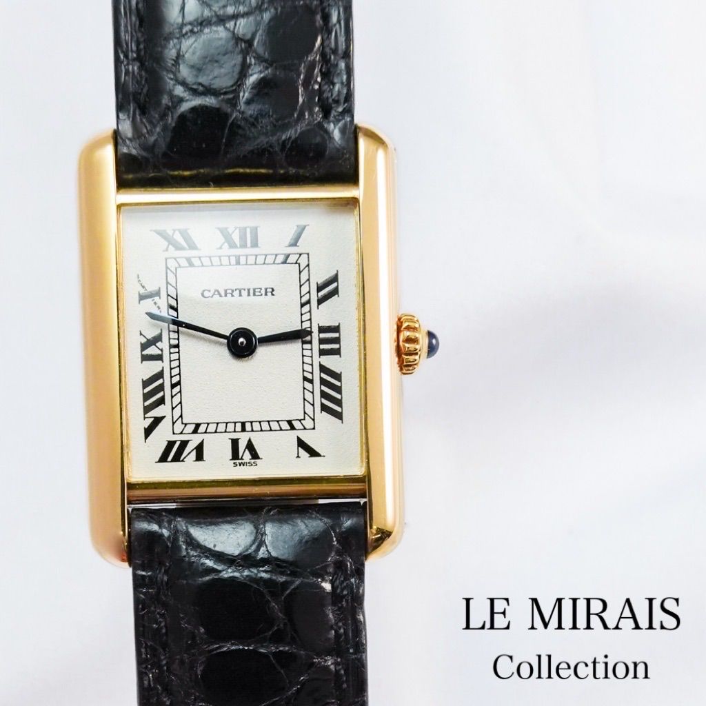 仕上済】カルティエ タンク ルイ SM ローマン K18 レディース 腕時計  