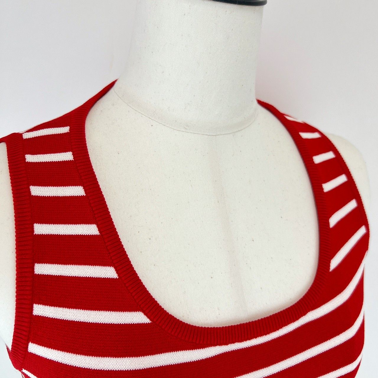 【最新入荷】 miu miu ミュウミュウ ボーダータンクトップ レッド レッド Red 95 ビスコースレーヨン4 ポリエステル 1 ポリアミド