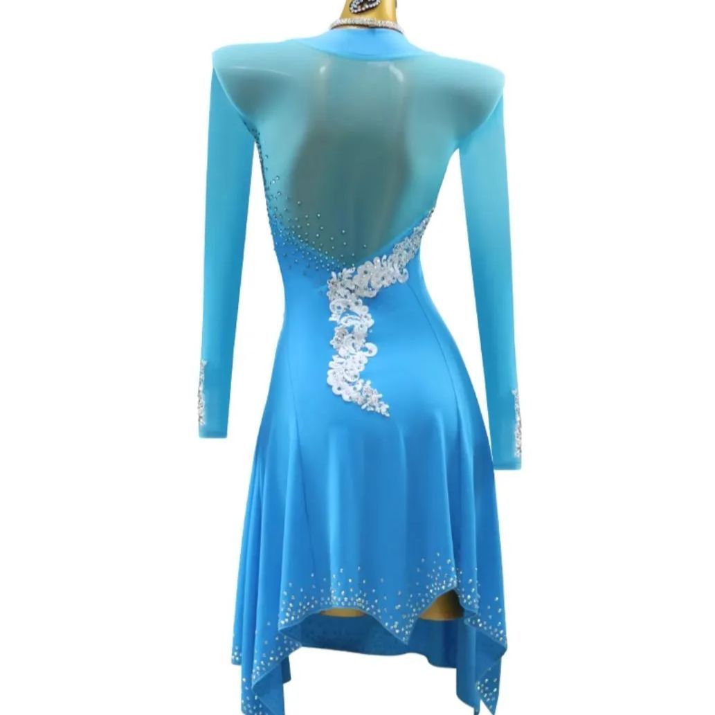 感 社交ダンス ドレス レディース 競技用 ステージ 舞台衣装 発表会 ダンスウェア ラテン サンバ ルンバ チャチャ ワルツ タンゴ モダンダンス パーティー 演出服 フラメンコ ベリーダンス フォーマルドレス P-57 LLC-HASEGAWATOSO_COM