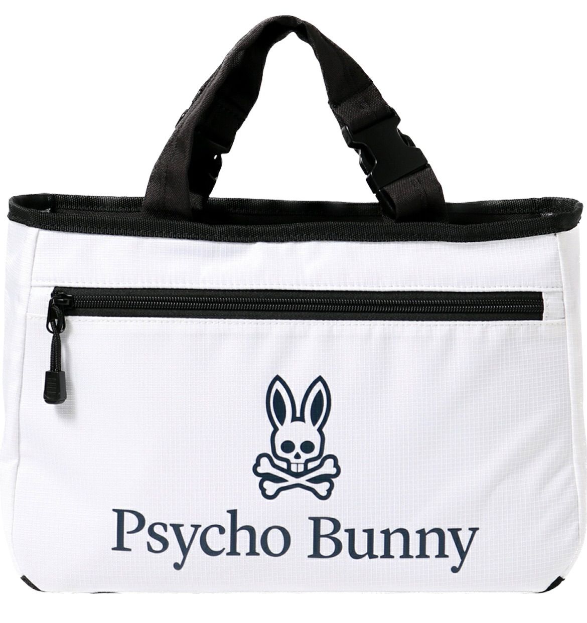 【新品】Psycho Bunny サイコバニー PBMG2SB7 ラウンドバッグ カートバッグ 保冷バッグ ゴルフ 定価8,800円 ホワイト 白 ネイビー 紺