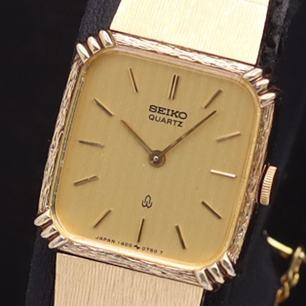 稼働品 SEIKO セイコー 腕時計 レディース QZ ゴールドカラー