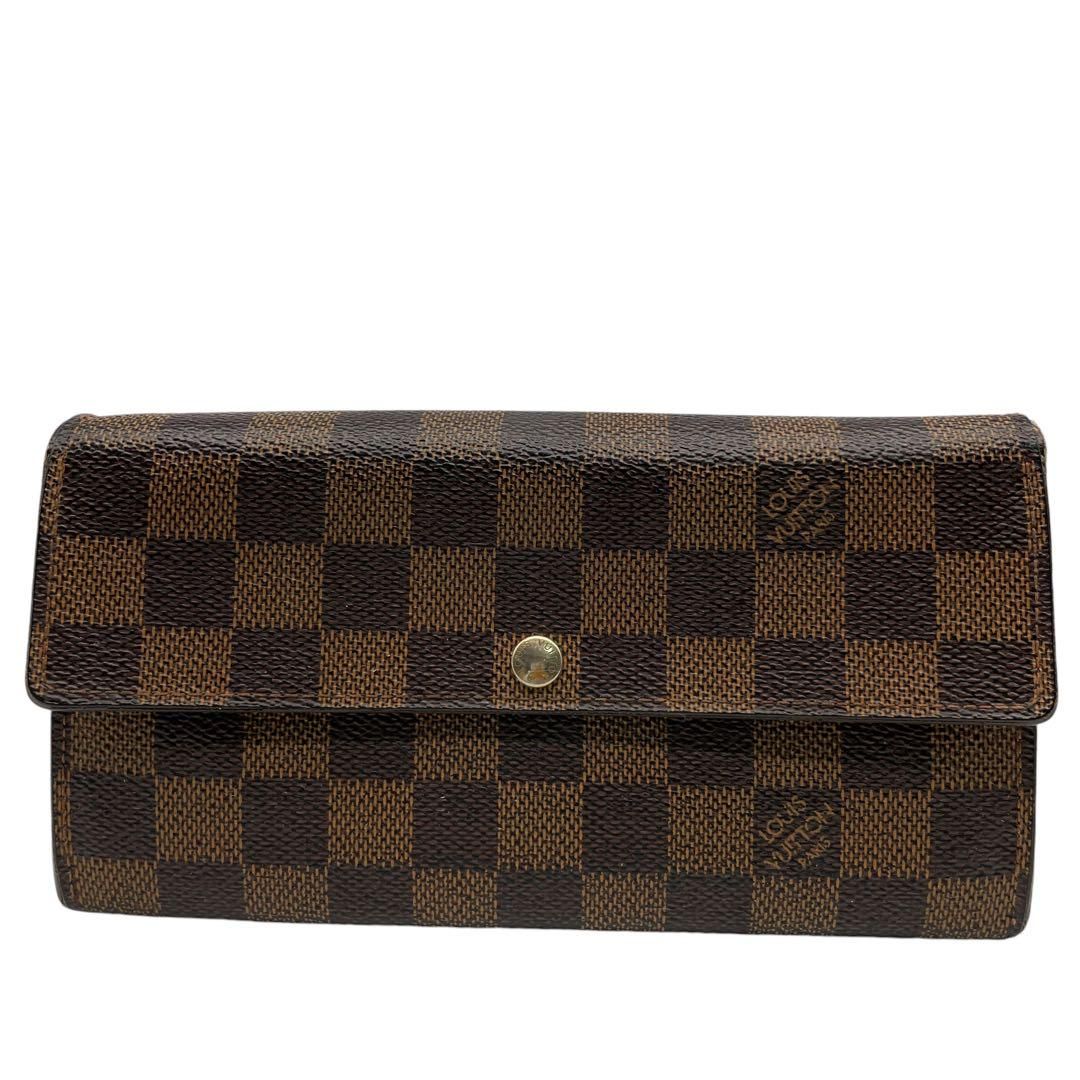 LOUIS VUITTON ルイ・ヴィトン 折り財布 ダミエ 長財布 PVC/レザー