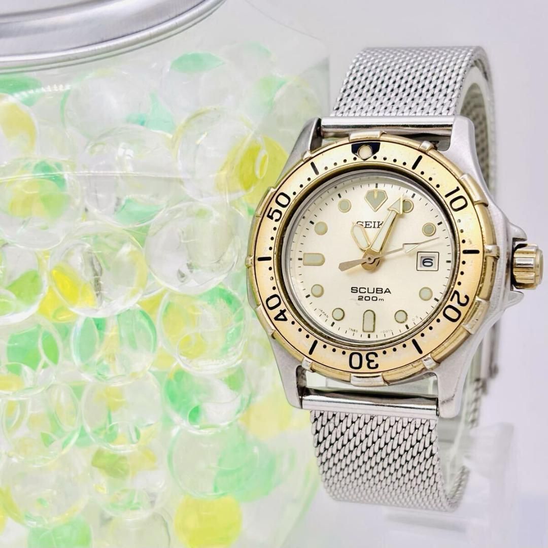 電池 SEIKO セイコー SCUBA スキューバ レディース ダイバー 腕時計 ベルト