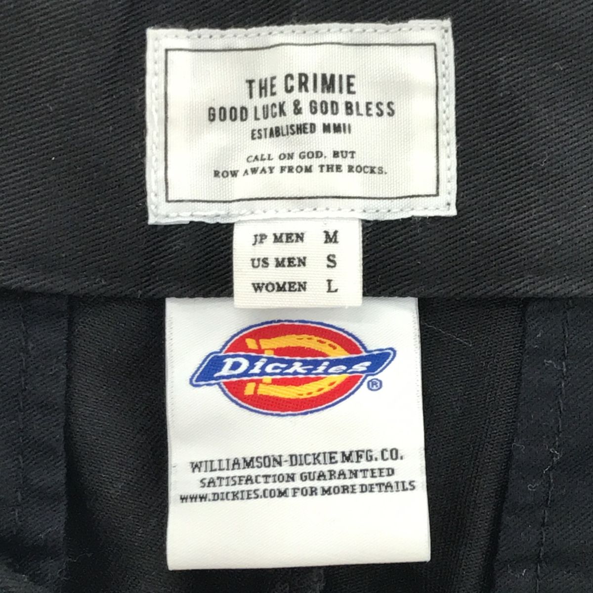 THE CRIMIE Dickies クライミー ディッキーズ チノパンツ ボトムス ズボン コラボ BLK 黒 ブラック CRC1-02L5-PL02 M