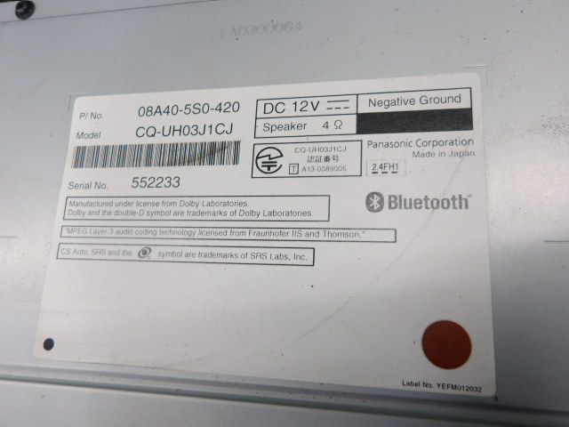 4FQ8588 AEI5 ホンダ N WGN JH1 カスタム Gターボ ギャザズメモリーナビゲーション VXM-145VFi インターナビ クラブ付