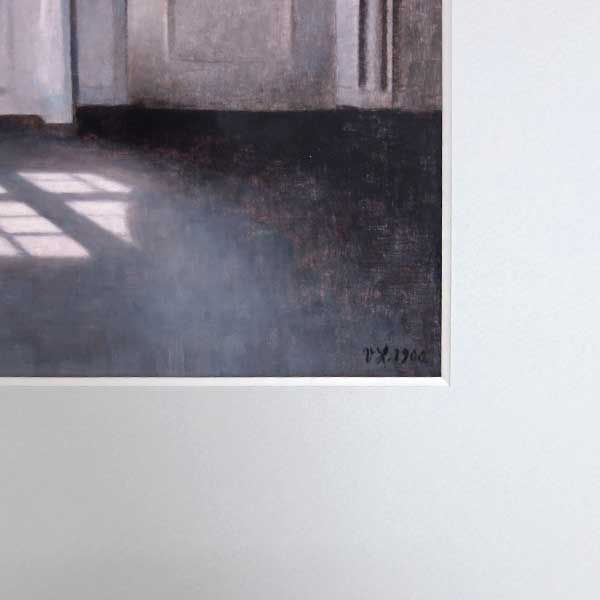 ハンマースホイ額付き複製画「室内、ストラゲーゼ30番地」 ヴィルヘルム・ハマスホイ 「室内、ストランゲーゼ30番地」アート