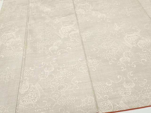 平和屋着物○本場大島紬 白大島 9マルキ 陶器文 正絹 逸品 CAAU9729vf