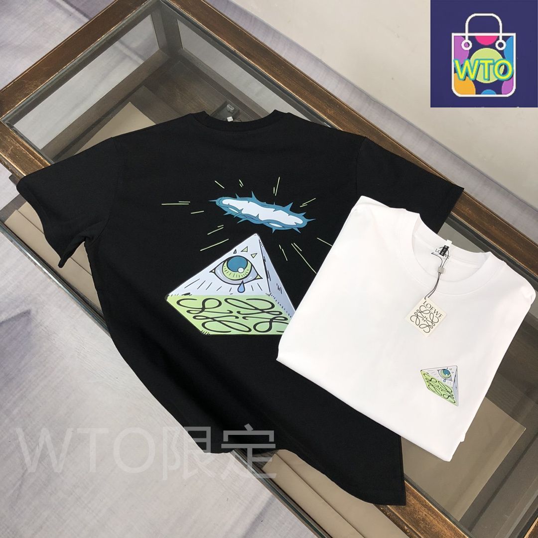 LOEWE ネイビー プリントTシャツ ネイビー（紺）系 LOEWE(ロエベ) Tシャツ・カットソー(メンズ