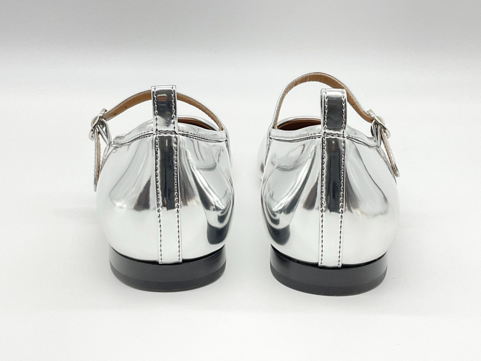 新品 PELLICO ペリーコ 36 シルバー メリージェーンフラットシューズ