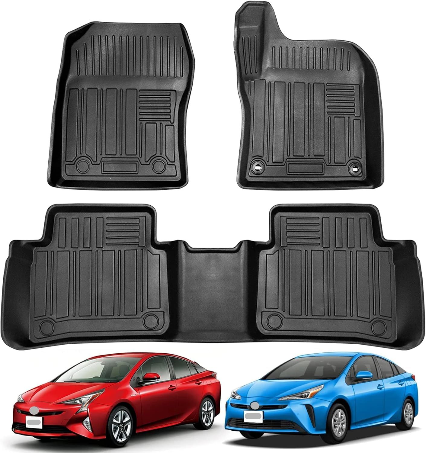 トヨタ プリウス PRIUS 50系 前期/後期 3Dフロアマット 3Dカーマット 車専用 フロアマット 立体カーマット TPE材質 耐汚れ 抗菌効果 防水 滑り防止 保護パーツ カー用品（3PCS）