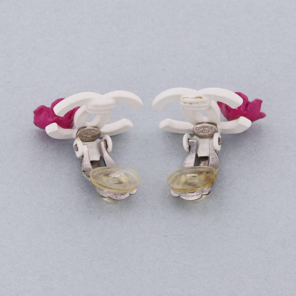 美品✨ シャネル 04S ココマーク ロゴ カメリア ピアス 花 シャネルピアス カメリアココマーク AB1771[AB1771 Y47810 Z9240