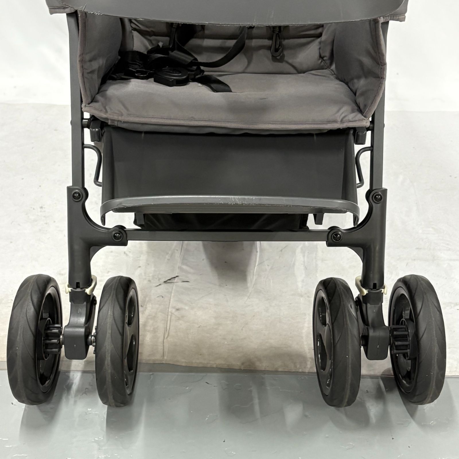大人気 joovy 2人乗り ベビーカー リアシート 説明書付き グレー