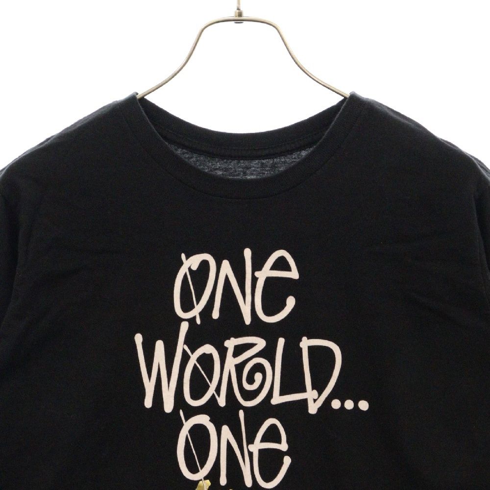 【入手困難】ステューシー✨️One World　ショーンフォント　長袖　ロンT　黒 STUSSY (ステューシー) ONE WORLD ONE ショーンフォントプリント