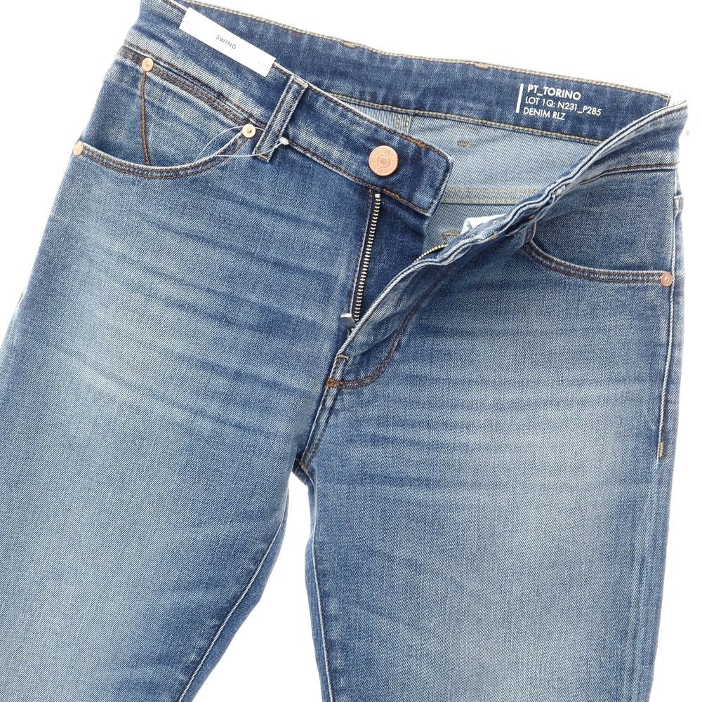 【新品】ピーティートリノ デニム PT TORINO DENIM SWING 加工 ストレッチデニムパンツ ジーンズ ブルー【サイズ30】【メンズ】