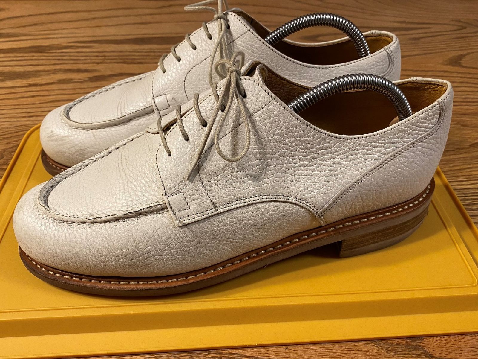 新しく着き Paraboot シャンボード 緑タグ レザー 本革 茶 7.5 26.5cm