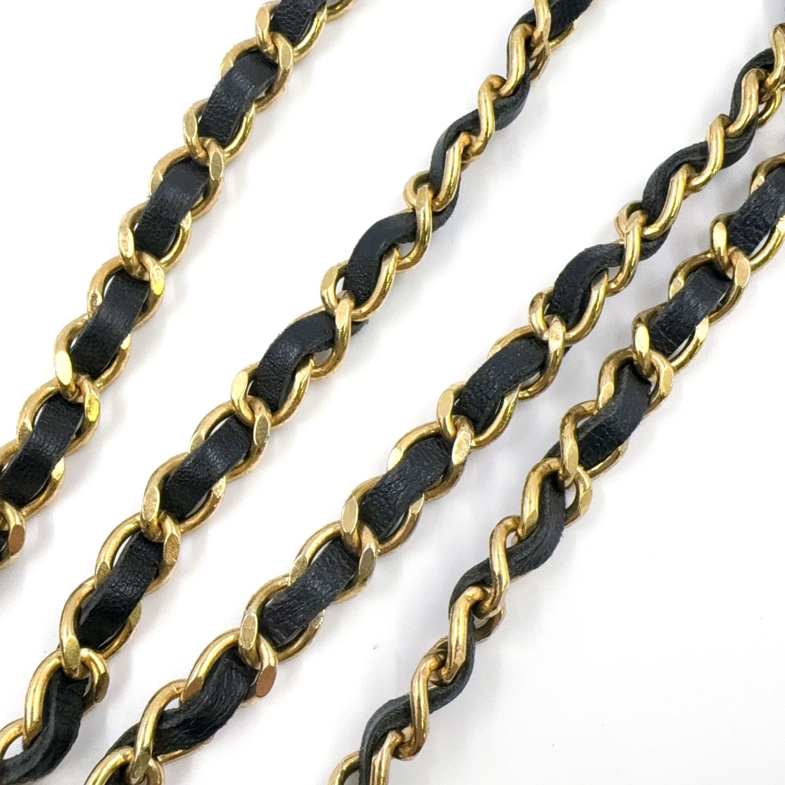 ⭐️美品⭐️シャネル ココマーク クローバー チェーンベルト GP×革 黒金 シャネル ココマーク クローバー チェーンベルト GP×革 ブラック
