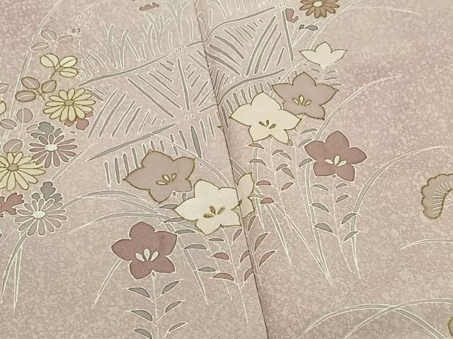［3145］［3925］訪問着 草花文 落款有 作家物 金彩 正絹 着物 袷 平和屋着物□訪問着 草花文 金彩 正絹 逸品 AAAT3888jh - メルカリ