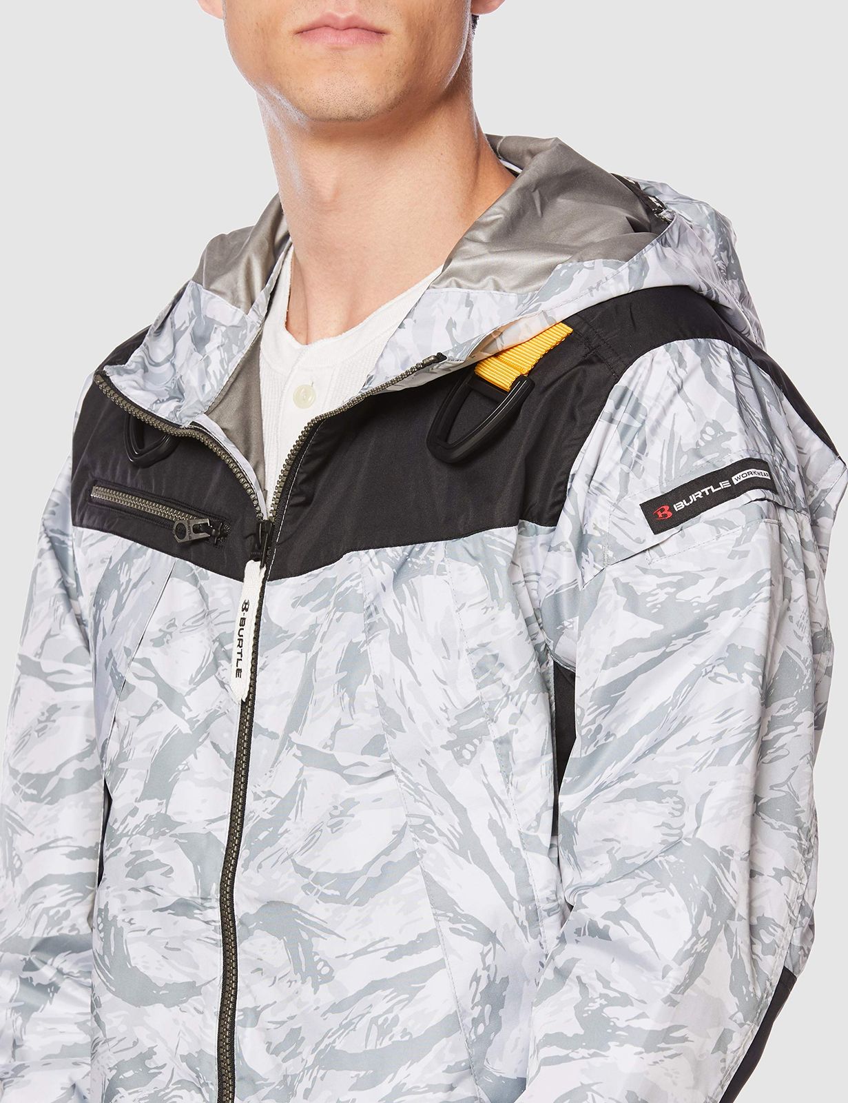 【新品】バートル エアークラフト パーカーベスト Lサイズ カモフラシルバー AC1064 空調服 BURTLE A 型落ち品⁄大特価！！バートル空調服 エアークラフト